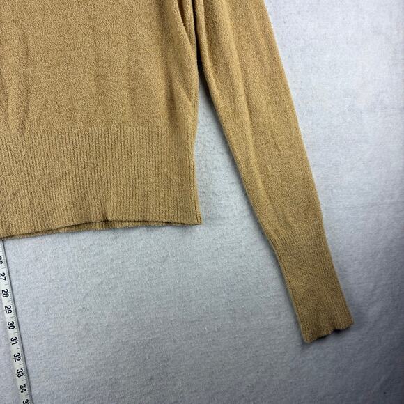 Apt9 Long Sleeve Turtleneck Sweater Womens Large Nylon Metallic Soft Camel Nubby - Picture 3 of 12